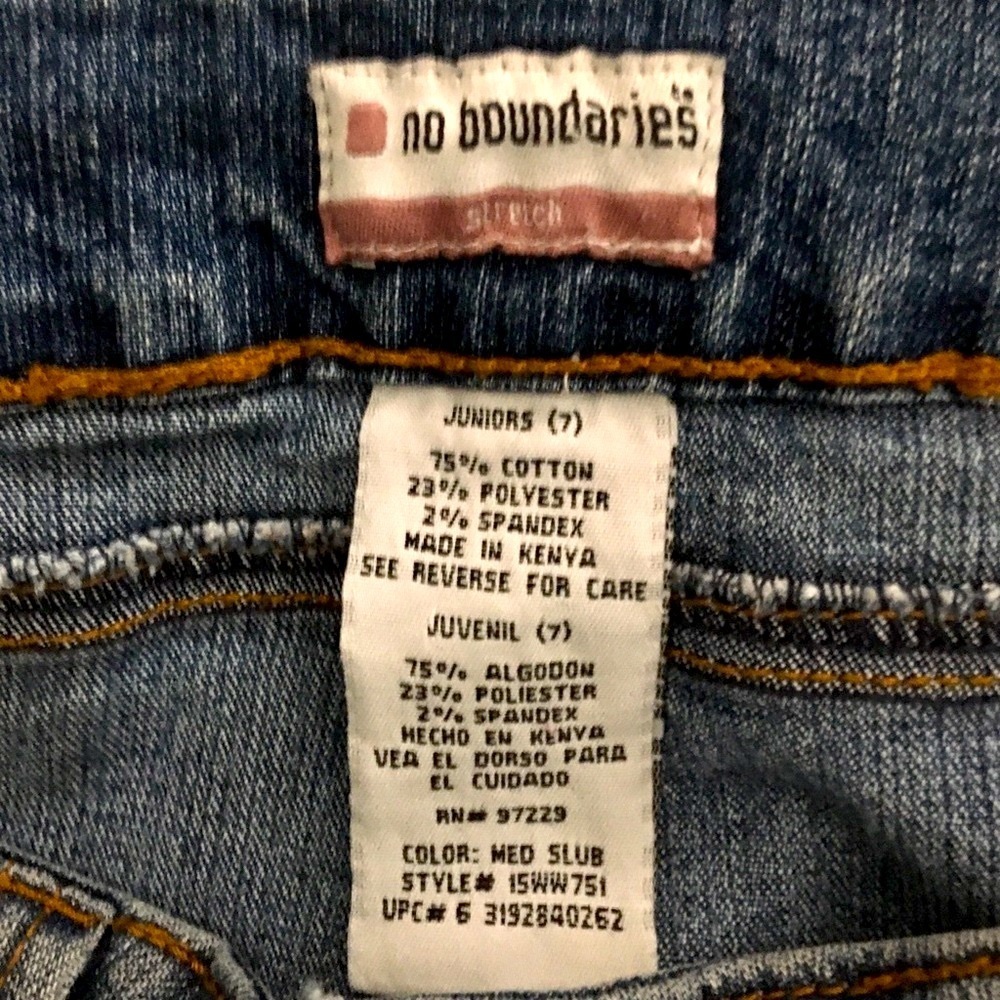 Low rise stretch denim capris size 7 juniors - Picture 5 of 6